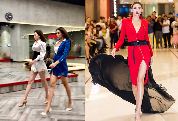 Màn thị phạm catwalk "cực chất" của siêu mẫu Võ Hoàng Yến cho hoa hậu Khánh Vân